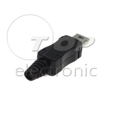 10PCS Mini USB 5Pin Male Plug Socket Connector With Plastic Cover