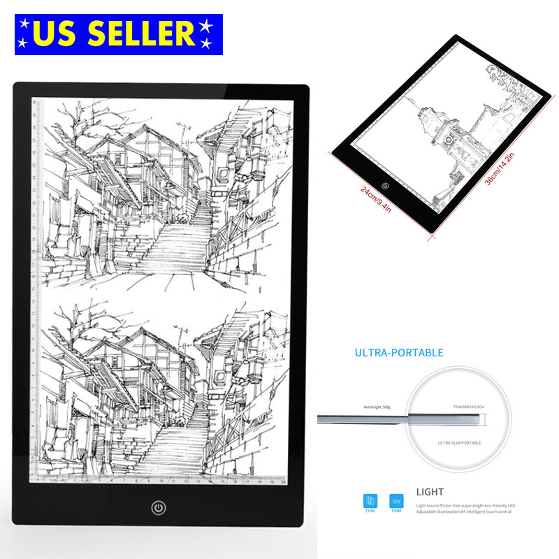 A4 Led Tracing Board Light Box Stencil Drawing Thin Pad Table Tattoo Artist Usa Ebay