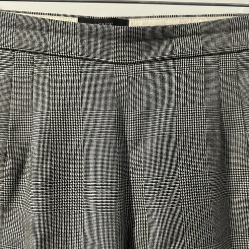 J. Crew Martie Glen Plaid Faux Leather Tuxedo Stripe Pants Women’s Size 2 Office - Picture 5 of 19