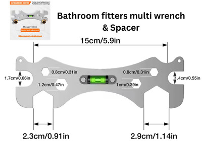 Multifunktionaler Biegewinkel Nivellierschlüssel | Universal Bad Monteure Werkzeug Bu