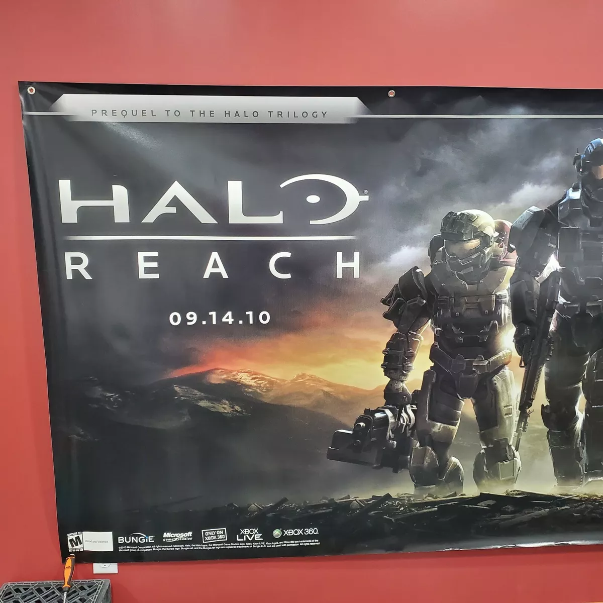 Halo Reach Xbox 360 Xbox One Rare Old Small Promo Poster / Ad Page Framed