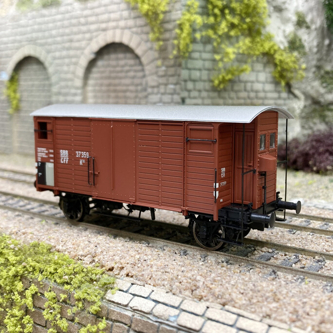 Wagon couvert K2 BRAWA 47900 pour supprimer les deraillements en HO 1/87