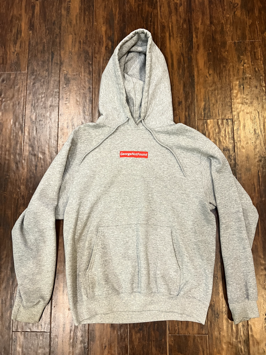 GeorgeNotFound Embroidered Original Grey Logo Pullover Hoodie