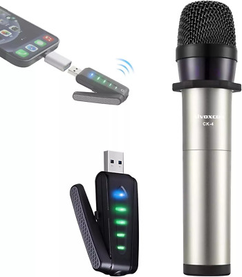 alvoxcon UM-410 Funkmikrofon USB UHF Kondensatormikrofon für Android,
