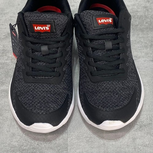 Tenis ligeros LEVI'S negros para hombre de punto Delta transpirable suela gruesa talla 9,5 - Imagen 8 de 8