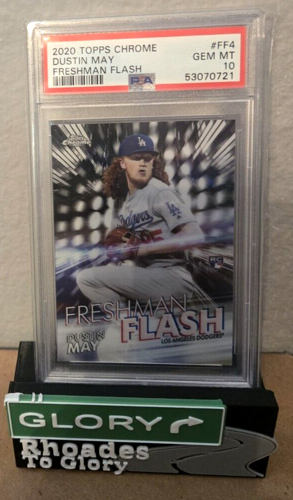 2020 Topps Chrome Freshman Flash Dustin May #4 PSA 10 GEM MT Rookie RC Dodgers