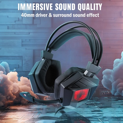 Audifonos Gamer con Microfono Luz Led Para PS4 PS5 PC Connettore 3,5 mm Auricolari - Foto 36 di 87