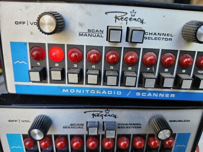 2 X Vintage Regency Monitoradio Scanner 10 Channel Radios For Parts ...