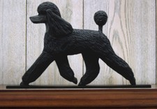 Poodle Sign Plaque Wall Decor Black