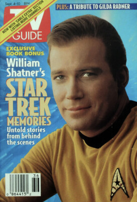 US TV GUIDE 4 SEPT 1993 . STAR TREK WILLIAM SHATNER FRONT COVER . GILDA RADNER