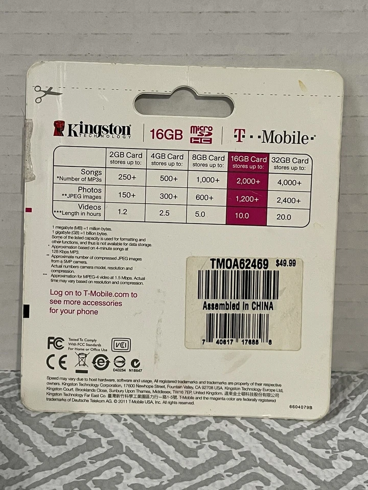 Kingston 16GB Memory Card MicroSD HC w/ SD Adapter New - Image 3 of 3