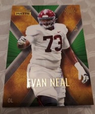 Evan Neal 2022 Wild Card MATTE X-Plode #MXP-15 Green #3/3 ALABAMA,  GIANTS