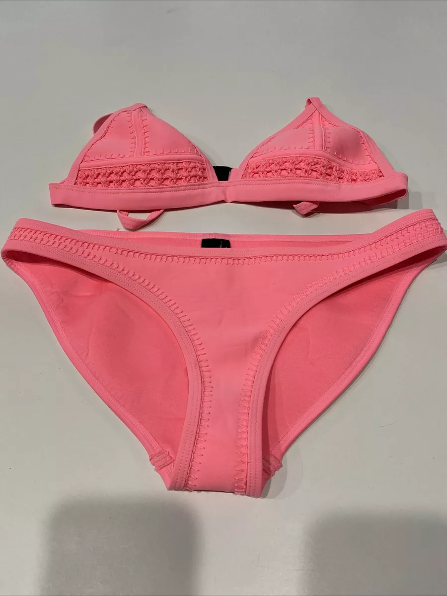 Triangl SWIMWEAR BRAND Bikini TOP Bottoms Women’s Size Small PINK W BACKPACK