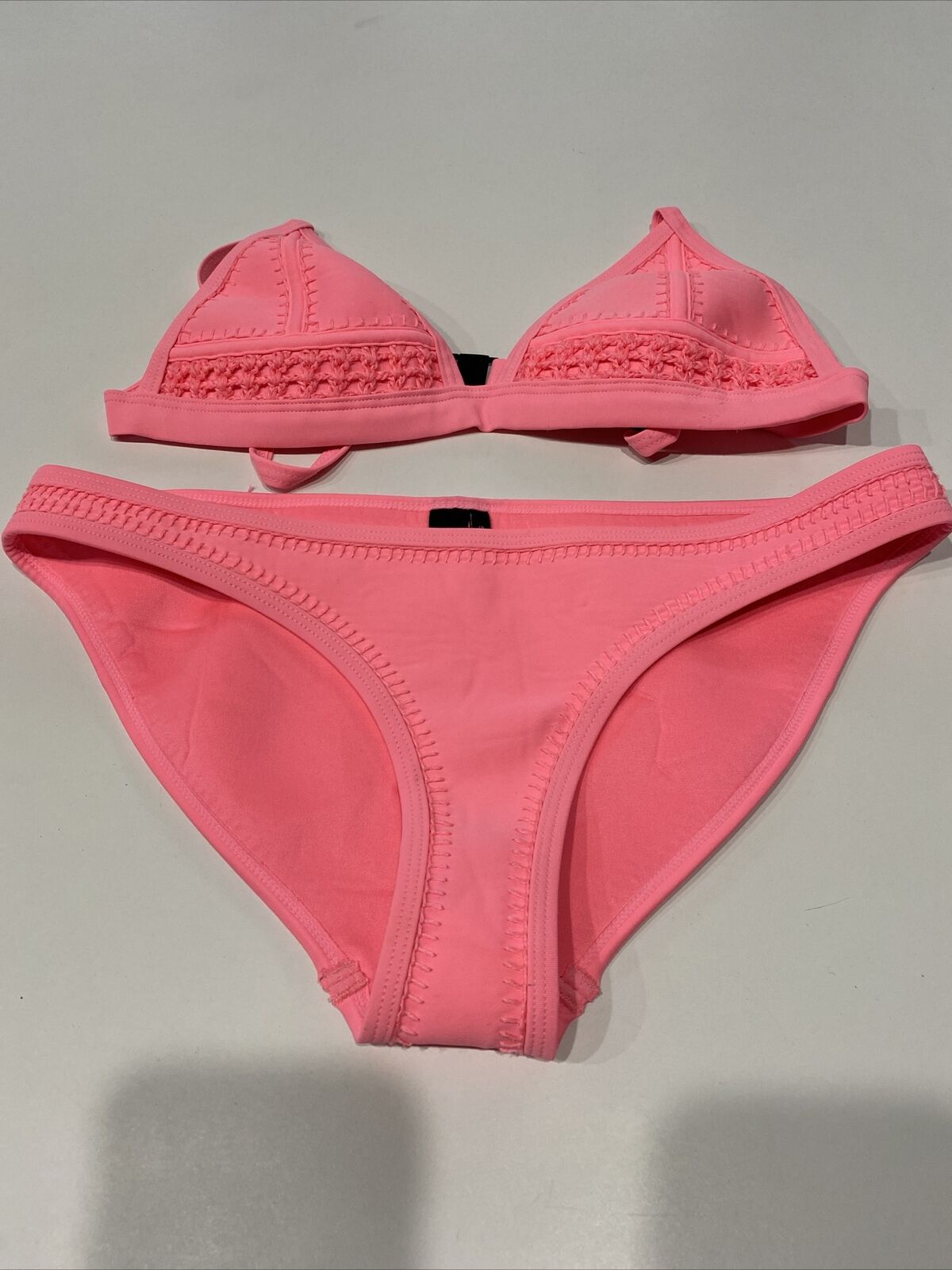 Triangl SWIMWEAR BRAND Bikini TOP Bottoms Women's Size Small PINK