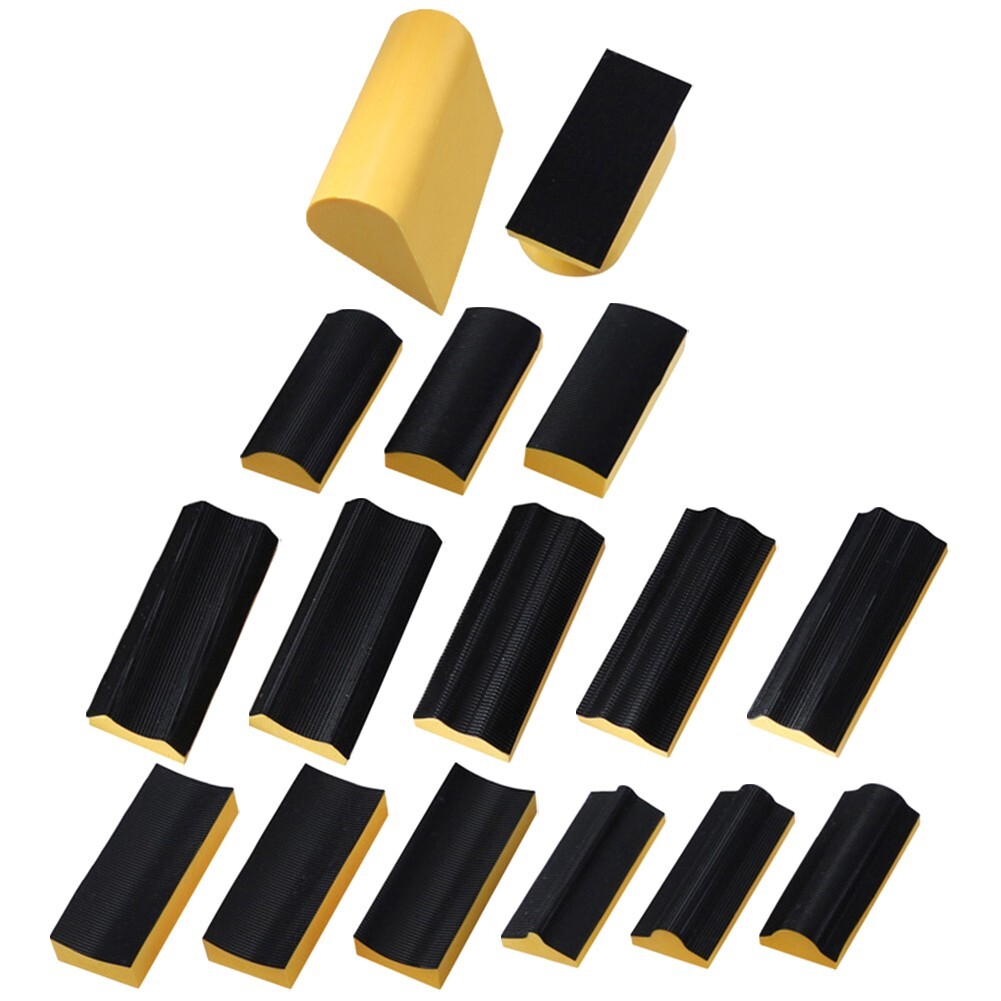 Concave And Convex Grooves Hand Sanding Block Automobile Curved