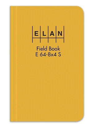 Elan Publishing E64-8x4S Sewn Field Surveying Book 4 ⅞ x 7 ¼ Yellow-Water Resist
