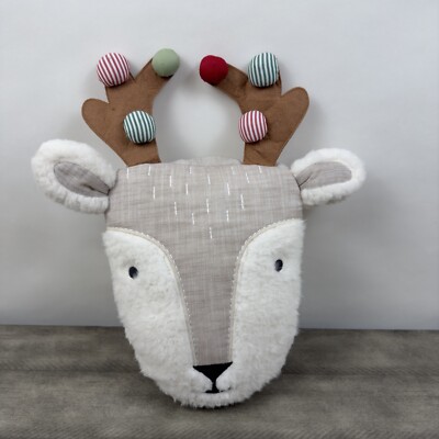 Pottery Barn Kids Rudy Reindeer Light-Up Throw Pillow Christmas