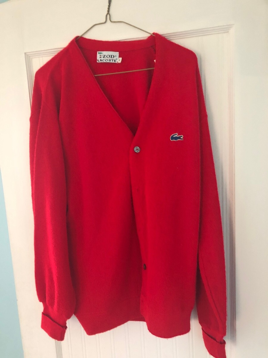 Vintage IZOD LACOSTE Cardigan Sweater 1970's RED size XL | eBay Vintage IZOD LACOSTE Cardigan Sweater 1970's RED size XL | eBay