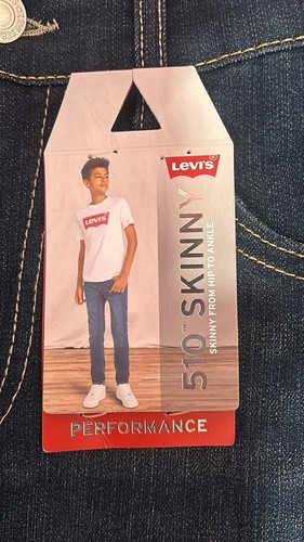 Levis 510 Skinny Fit Stretch Jeans Skinny From Hip to Ankle Size 28x30 Dark Blue - Picture 5 of 16