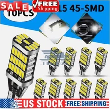 10x T15 921 912 LED Reverse Backup Light Bulbs W16W 916 6000K Super Bright White