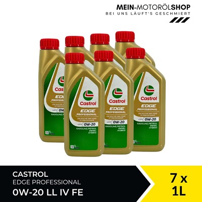 Castrol Edge Professional LL IV FE 0W-20 VW 509 00/508 00 7x1 Liter = 7 Liter