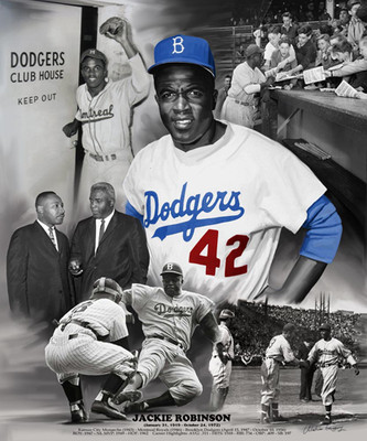 ポジャギNo.43 Jackie Robinson LIFETIME TRIBUTE Historic Dodgers Baseball 20x24