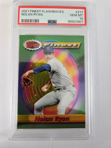 2021 Topps Finest Flashbacks Nolan Ryan #217 Texas Rangers PSA 10