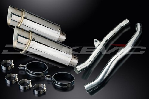 KAWASAKI ZZR1400 NINJA 2006-2007 200mm ROUND STAINLESS SILENCER EXHAUST KIT - Picture 4 of 4