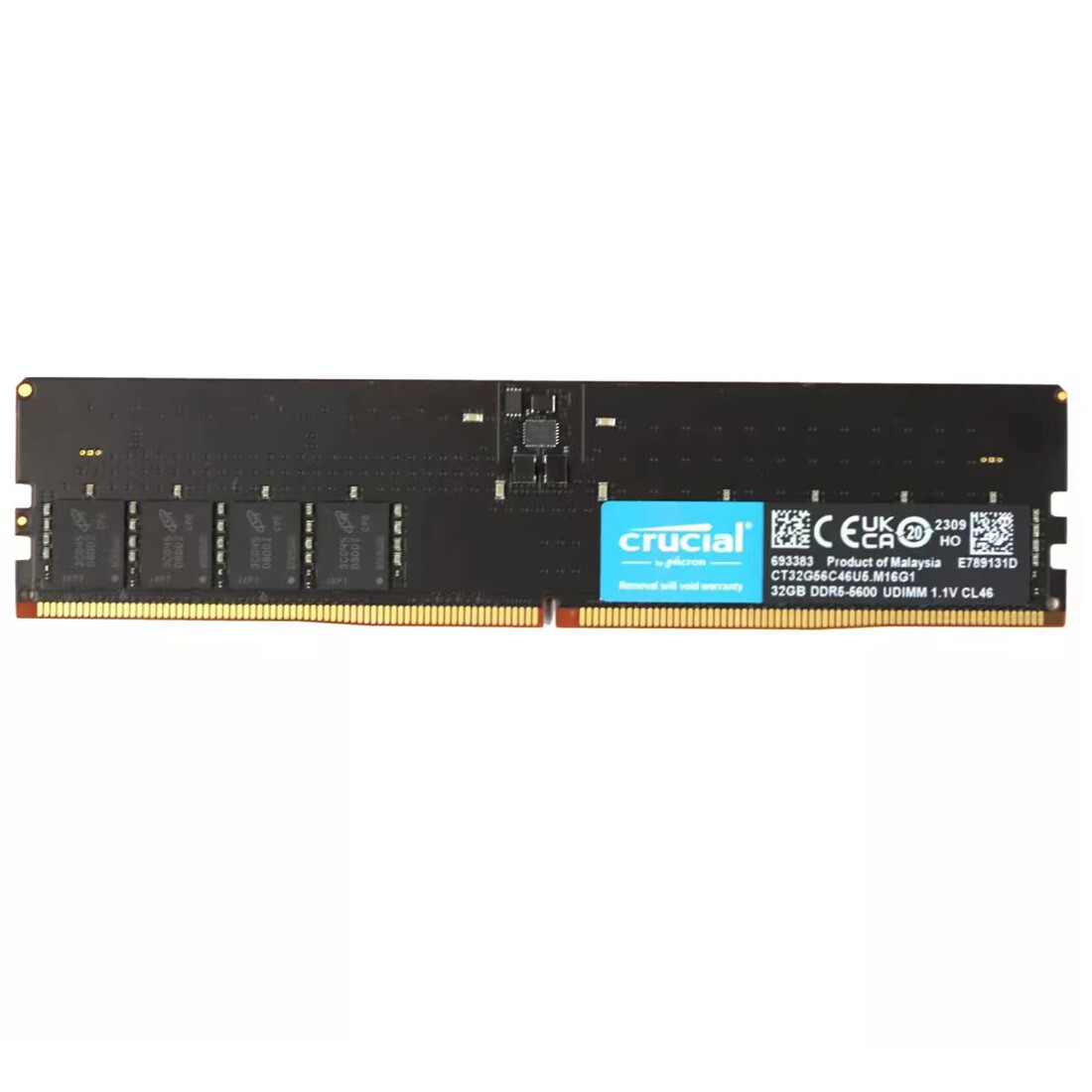 Crucial 32GB KIT DDR5 メモリ New Crucial 32GB DDR5 5600MHz PC5-44800 288-Pins UDIMM Memory Ram