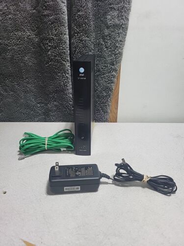AT&T Arris U-Verse NVG589 Wi-Fi Modem/Router + Power Cord Ethernet Cord - Picture 1 of 6