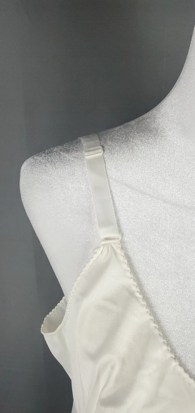 OFF WHITE Vintage Sears slip donna 36 bianco sporco non scivola midi sottoveste Angelic