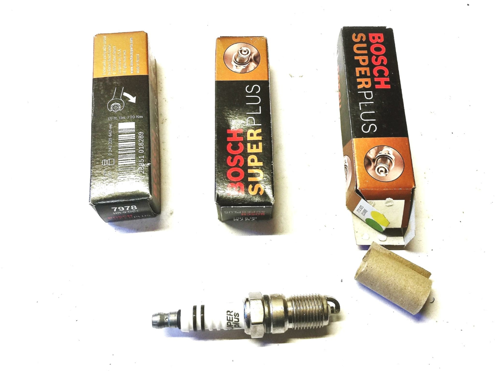 Bosch Super Plus Spark Plugs 7978 Lot of 3 NOS