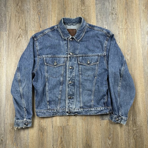 Hugo Boss, Hugo Boss Geronimo Denim Jacket Mens Medium Blue Vintage Made in Italy