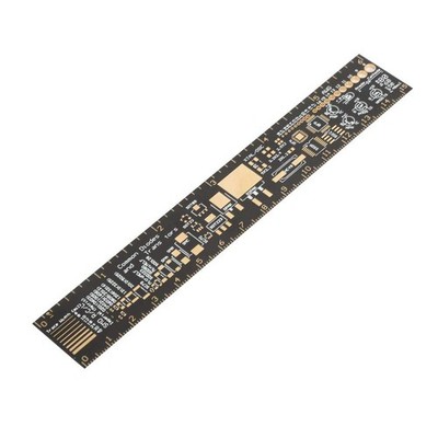 15cm/6.3in Multifunctional PCB Ruler, Copper and Plastic Multifunctional Meas...