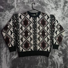 Vintage Stefano Geometric Pullover Long Sleeve Sweater Size X-Large Multicolor