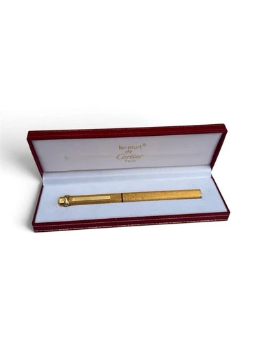 Vintage Cartier Le Must de Cartier Gold Tone Pen with Original Box - product listing photo