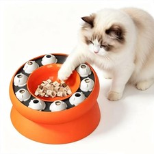 Cat Puzzle Feeder Interactive Food Toys For Indoor Cats Mental Stim