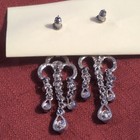 vintage-style clear crystal chandelier dangle earrings — photo 6