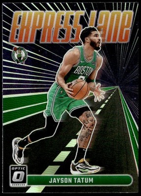 2023-24 Donruss Optic #12 Jayson Tatum Express Lane Purple E1