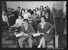 Washington DC Woodrow Wilson High School Chemistry Class 1940s Students