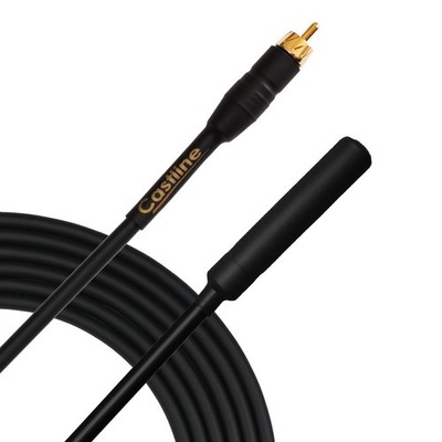 Castline Gold RCA to 1/4'' TS Female Audio Patch Cable Mogami 2549