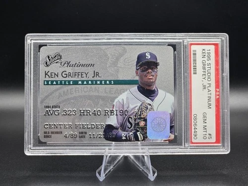 Ken Griffey Jr Mariners 1995 Studio PLATINUM -  #5 PSA 10