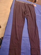 Men's Thermal Underwear Johns Base Layer Pant Leggings black size XL cotton