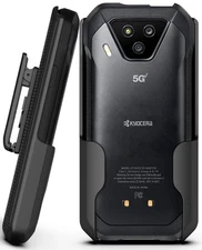 Black Anchor Lock Belt Clip Holster Case for Verizon Kyocera DuraForce Ultra 5G