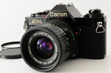 N-MINT/Tested Canon AV-1 SLR Black Body FD 35-70mm f/3.5-4.5 Lens from JAPAN