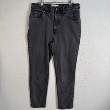 Everlane Original Cheeky Jeans Womens 29 Crop Black Organic Cotton