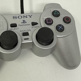 Tested OEM Sony PS2 DualShock 2 Controller Silver SCPH-10010 Analog Wired