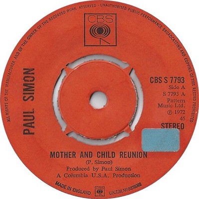 Paul Simon - Mother And Child Reunion (7'', Single, 4-P)