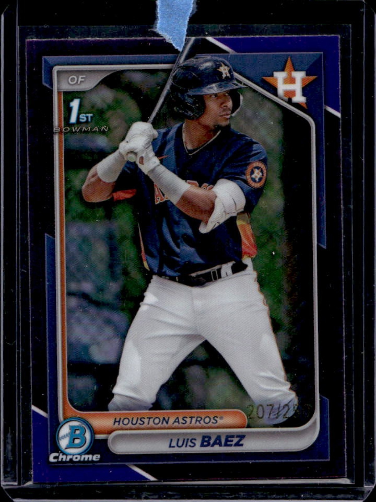 2024 Bowman Luis Baez Chrome Purple Refractor 1st Prospect #/250 Astros