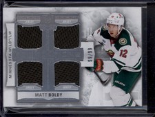 2022-23 The Cup Matt Boldy Rookie Foundations Quad Jersey Last Print #99/99 RC